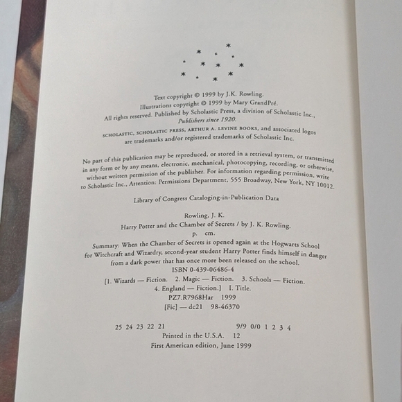 Harry Potter and the Chamber of Secrets by J.K. Rowling, First American Edition - Picture 10 of 10